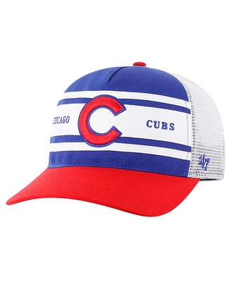 '47 Brand Men's Royal Chicago Cubs Gridiron Super Stripe Relaxed Trucker Hitch Adjustable Hat