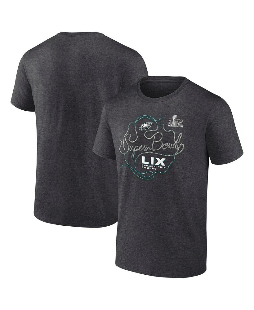 Fanatics Men's Heather Charcoal Philadelphia Eagles Super Bowl Lix Big Tall Local T-Shirt