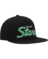 Mitchell & Ness Men's Black Dallas Stars Core Team Script 2.0 Snapback Hat