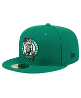 New Era Men's Kelly Green Boston Celtics Throwback Pennant 59FIFTY Fitted Hat