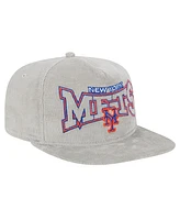 New Era Men's Gray New York Mets Corduroy Golfer Snapback Hat