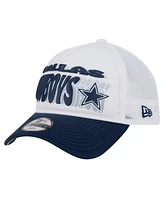 New Era Preschool White/Navy Dallas Cowboys Team Printed A Frame 9FORTY Adjustable Hat
