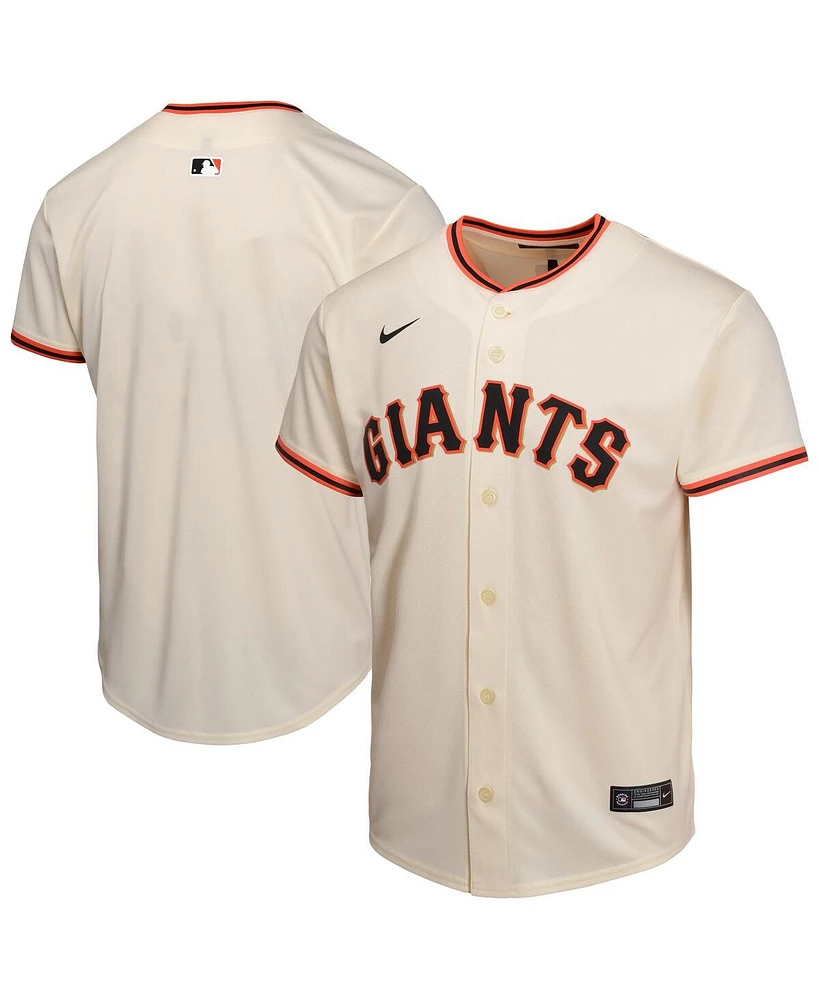 Nike Big Boys and Girls Cream San Francisco Giants Home Game Jersey