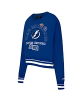 Pro Standard Women's Blue Tampa Bay Lightning Area Code Cropped Pullover Sweatshirt