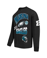 Pro Standard Men's Black Philadelphia Eagles Turn It Up Drop Shoulder Pullover Sweatshirt