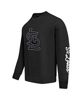 Pro Standard Men's Black St. Louis Cardinals Paint The City Dropped Shoulder Pullover Sweatshirt