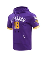 Pro Standard Men's Justin Jefferson Purple Minnesota Vikings Player Name Number Hoodie T-Shirt