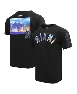 Pro Standard Men's Black Miami Marlins Cityscape T-Shirt