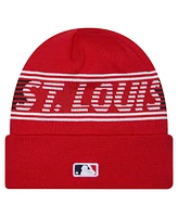 New Era Men's Red St. Louis Cardinals Authentic Collection Cuffed Knit Hat