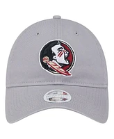 New Era Women's Gray Florida State Seminoles Logo 9TWENTY Adjustable Hat