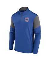 Fanatics Men's Royal Chicago Cubs Logo Quarter-Zip Top