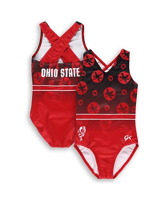 Gk Elite Big Boys and Girls Scarlet Ohio State Buckeyes Spirit Leotard