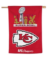 Wincraft Kansas City Chiefs 2024 Afc Champions 28" x 40" Single-Sided Vertical Banner