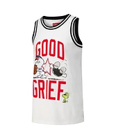 Freeze Max Men's White Peanuts Good Grief Basketball Jersey