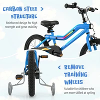 Kids Bike Led Lighted Adjustable with Training Wheels Perfect for 4-7 Years Old Kids