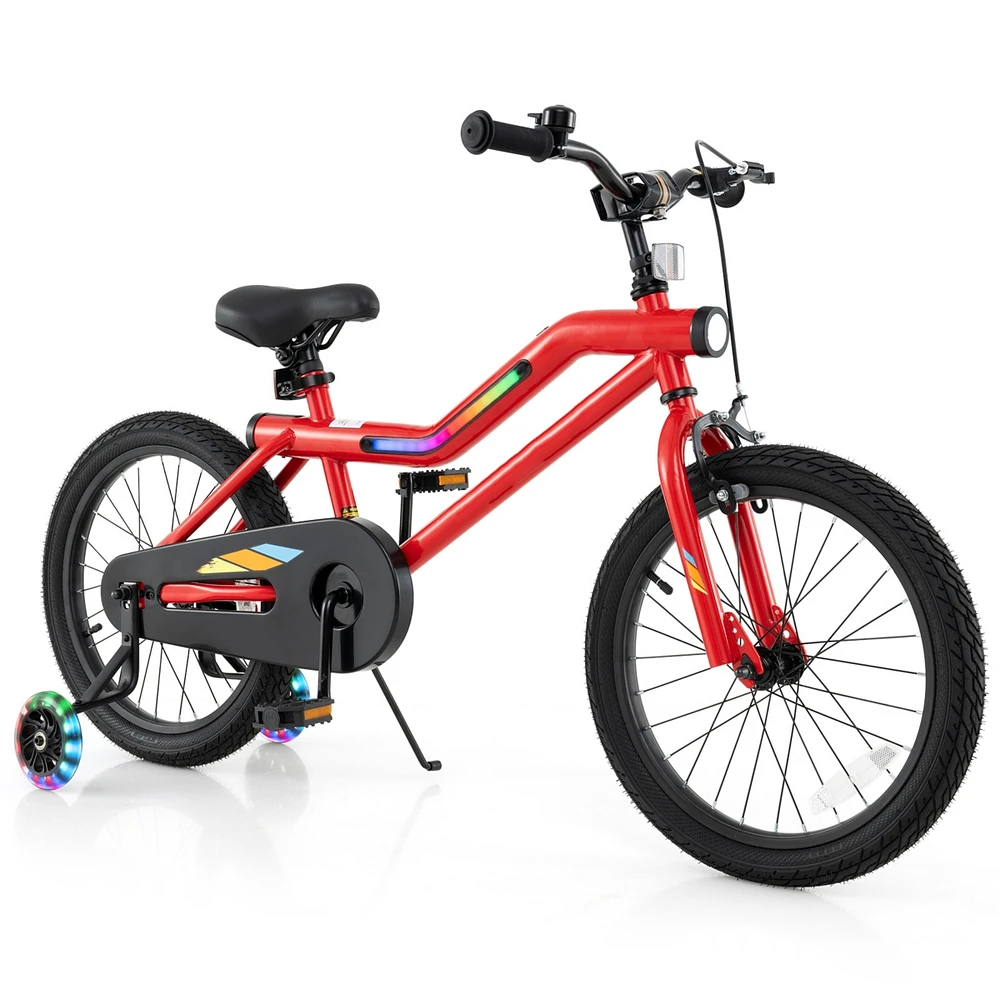 Kids Bike with Led Lights Adjustable Bicycle for Fun and Safe Riding