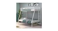 Bunk Bed with Built-In Safety Rail and Ladder for Kids, Perfect for Small Bedrooms