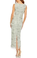 Women's Sleeveless Crystal Fringe Column Dress