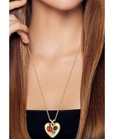 Rachel Zoe Gold Plated Gem Heart Pendant Necklace