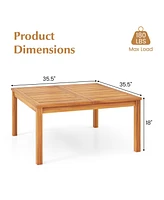 Patio Solid Acacia Wood Coffee Table Side Table