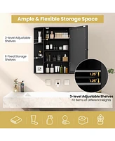 Multipurpose Mount Wall Surface Bathroom Storage Cabinet with Mirror