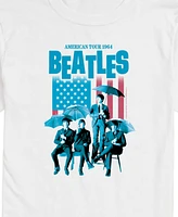 Airwaves Men's The Beatles American Flag Short Sleeve T-Shirt