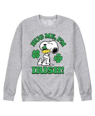 Airwaves Men's Peanuts St Patrick's Day Hug Me I'm Irish Long Sleeve Fleece