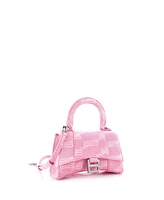 Pre-Owned Balenciaga Hourglass Top Handle Bag Bb Monogram Denim