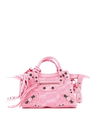 Pre-Owned Balenciaga Xs Neo Cagole City Bag Bb Denim