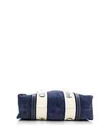 Pre-Owned Chloe Medium Woody Tote Suede with Canvas