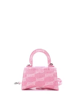 Pre-Owned Balenciaga Xs Hourglass Top Handle Bag Bb Monogram Denim