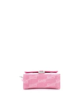 Pre-Owned Balenciaga Xs Hourglass Top Handle Bag Bb Monogram Denim