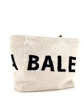 Pre-Owned Balenciaga Large Logo Tote Shearling