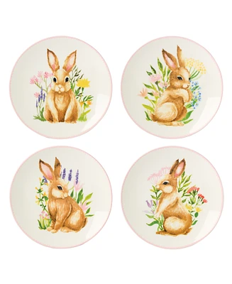 Lenox Wicker Creek Bunny Accent Plates, Set of 4