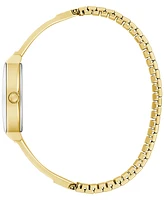 Caravelle Women's Crystal Accent Gold-Tone Stainless Steel Expansion Bracelet Watch 22mm