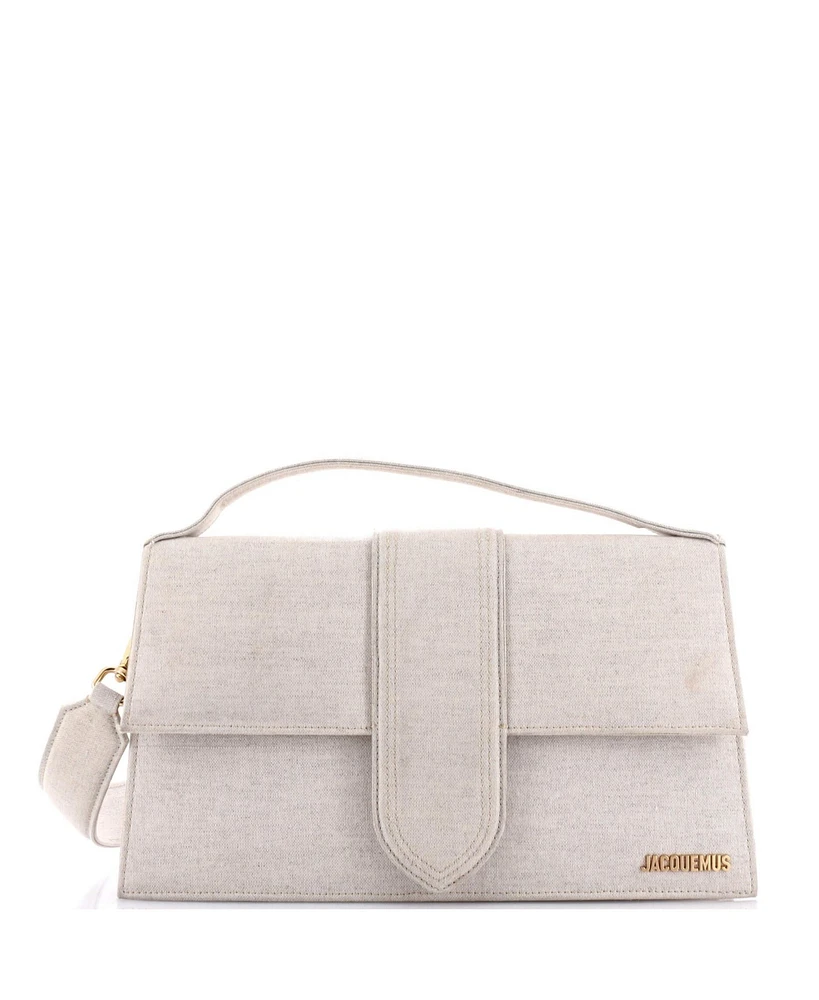 Pre-Owned Jacquemus Le Bambinou Flap Bag Linen