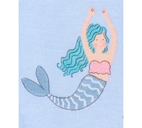 Carter's Toddler Girls Mermaid-Print Snug-Fit Cotton Pajamas, 4 Piece Set