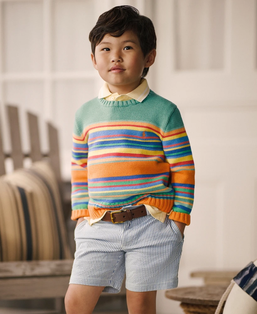 Polo Ralph Lauren Toddler and Little Boys Stretch Seersucker Shorts