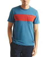 Nautica Men's Short Sleeve Chest Stripe Crewneck T-Shirt