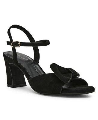 Anne Klein Women's Rosy Bow Block Heel Dress Sandals