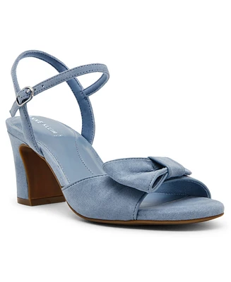 Anne Klein Women's Rosy Bow Block Heel Dress Sandals