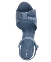 Anne Klein Women's Rosy Bow Block Heel Dress Sandals