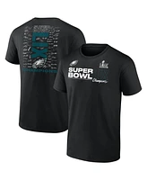 Fanatics Men's Black Philadelphia Eagles Super Bowl Lix Champions Autograph T-Shirt