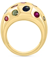 Effy Collection Multi Sapphire (2-1/3 ct. t.w.) Ring in 14k Gold Over Silver