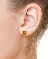 Effy Citrine Stud Earrings (5-5/8 ct. tw.) in 14k Gold-Plated Silver