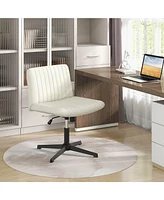 Criss Cross Legged Office Chair Ergonomic Mid Back Computer Desk