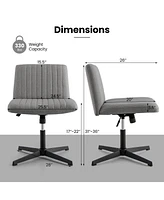 Criss Cross Legged Office Chair Ergonomic Mid Back Computer Desk