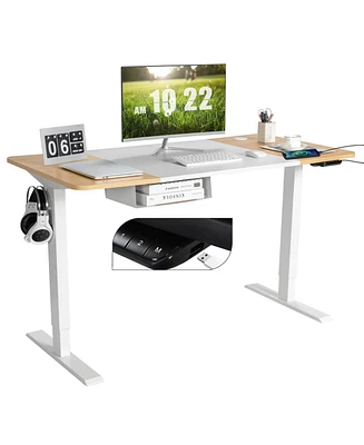 Electric Adjustable Sit-to-Stand Desk with Usb Port Ergonomic and Convenient Desk for Home Office