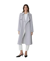 Soia & Kyo Womens Dimitra Relaxed-Fit Belted Trench With Shirt Collar