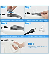 Handheld MultiPurpose Steam Cleaner with 17 Pieces, 350ml Large Capacity Steam Mop Continuous Fill water, Portable Chemical-Free Steamer for Home Use